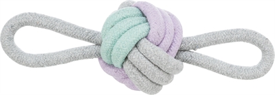Trixie junior knoopbal met 2 handlussen touw