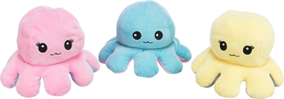 Trixie octopus omkeerbaar pluche 19 cm | grijs / geel