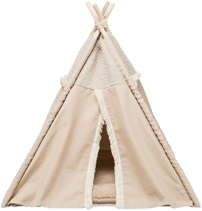 Trixie kattenmand tipi boho | beige 55x55x65 cm