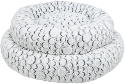 Trixie hondenmand mila rond pluche wit/grijs | 60x60x10 cm