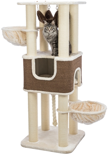 Trixie krabpaal xxl humberto | creme/donkerbruin 68x68x174 cm
