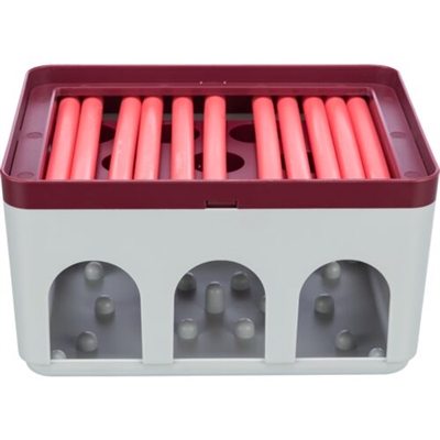 Trixie cat activity rod box | wit/bordeaux 20x16x12 cm