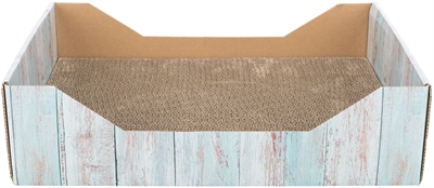 Trixie krabmand karton catnip turquoise | 45x33x12 cm