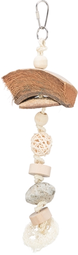 Trixie natuurspeelgoed kokosnoot 35 cm | rotan & lavasteen natural