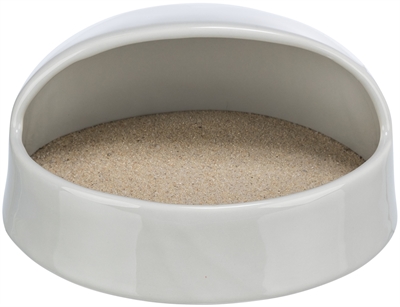 Trixie zandbad degoes/hamsters keramiek grijs | 20x16x10 cm, 3 st