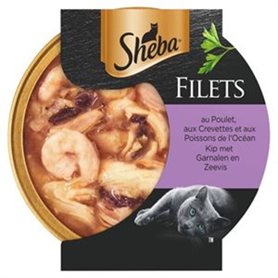 Sheba filets kip/garnaal/oceanvis in saus | 16x60 gr