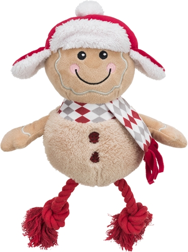 Trixie xmas peperkoekman met flostouw benen pluche / katoen