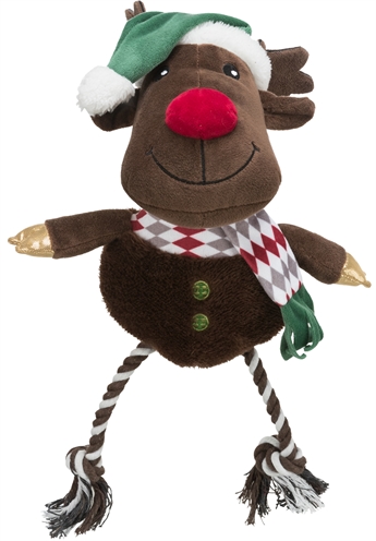 Trixie xmas rendier met flostouw benen pluche / katoen