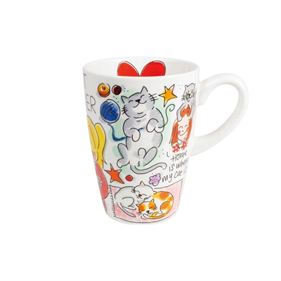 Blond amsterdam mok cat lover xl | 0,5 ltr, 9x9x13,5 cm