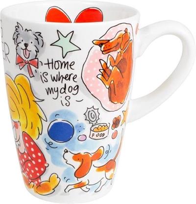 Blond amsterdam mok dog lover xl | 0,5 ltr 9x9x13,5 cm