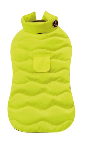 Croci hondenjas padded eco leaves gerecycled geel