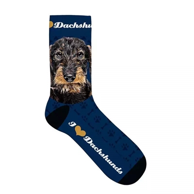 Plenty gifts sokken teckel donkerblauw
