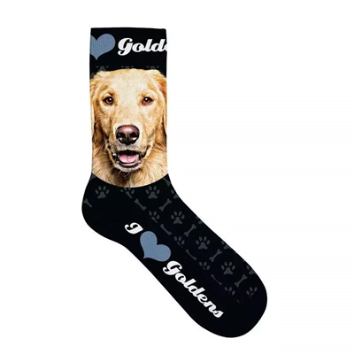 Plenty gifts sokken golden retriever zwart