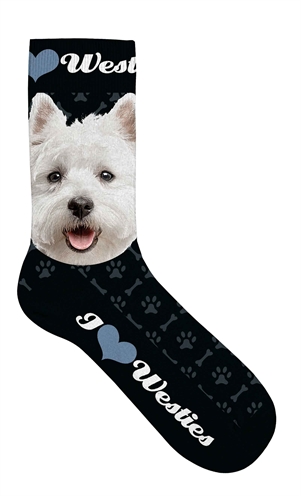 Plenty gifts sokken westie zwart