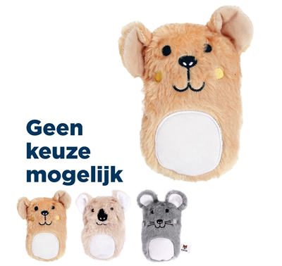 Fofos puppy koala pluche | hamster/muis assorti 21,5x14x5,5 cm