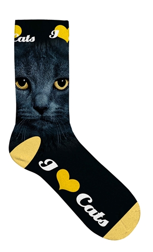 Zzzplenty gifts sokken zwarte kat gele ogen