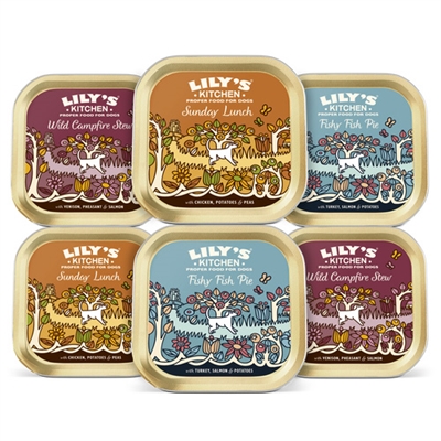 Zzzlily's kitchen dog adult grain free dinners tray multipack