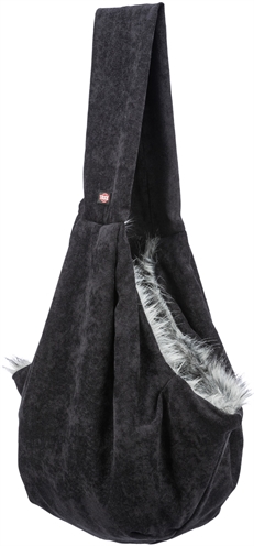 Trixie hondentas buikdrager | soft zwart/grijs 60x22x20 cm
