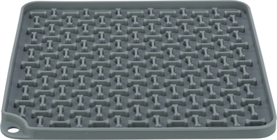 Trixie lick'n'snack mat | donkergrijs 20x20 cm siliconen