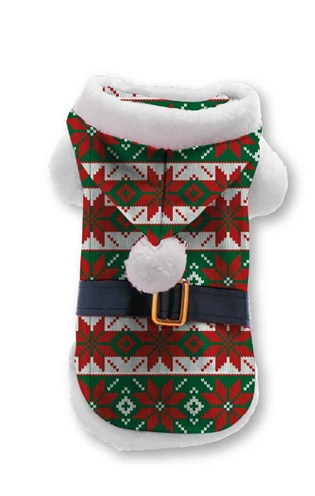 Plenty gifts kerst hondenjas kerstster rood / groen