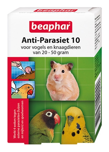 Beaphar anti-parasiet knaag/vogel | 10 20-50 gr 2 pipet