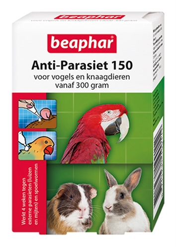 Beaphar anti-parasiet knaag/vogel | 150-300g 2 pipet