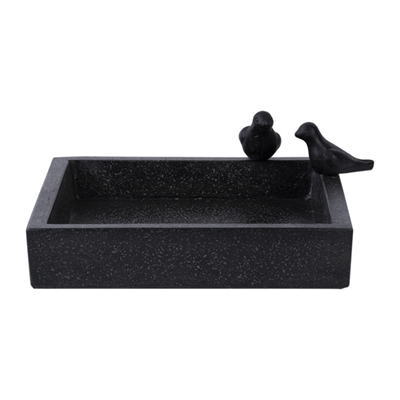 Best for birds vogelbad terrazzo granito grijs