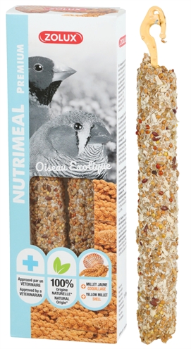 Zolux nutrimeal stick tropische vogel | gele gierst 110g 2 st