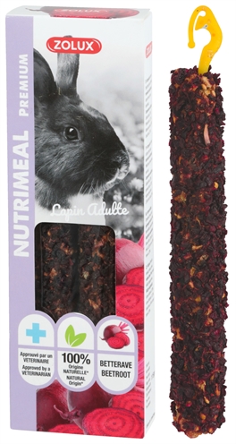 Zolux nutrimeal stick konijn | rode biet, 115 gr 2 st