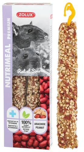 Zolux nutrimeal stick rat / muis pinda | 125 gr 2 st