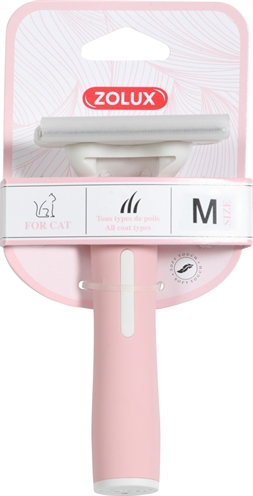 Zolux anah super borstel roze/wit | m 7x7x14 cm