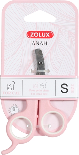 Zolux anah nagelschaar roze/wit | 7x1x10,5 cm