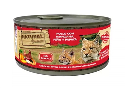 Natural greatness natural greatness chicken | apple, ananas, papaya 185 gr