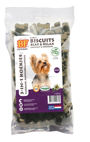 Bf petfood 3 in 1 hondenkoekjes blaf & relax mini | 200 gr