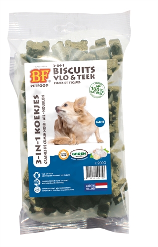 Bf petfood 3 in 1 hondenkoekjes vlo & teek mini | 200 gr