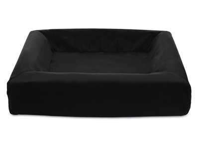 Bia bia bed royal fluweel hoes hondenmand zwart | 60x50x12,5 cm