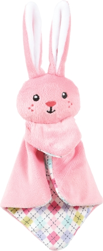 Zolux puppy tiny pluche konijn knuffeldoekje roze
