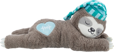 Trixie pluche luiaard grijs 34 cm | met heartbeat voor puppy