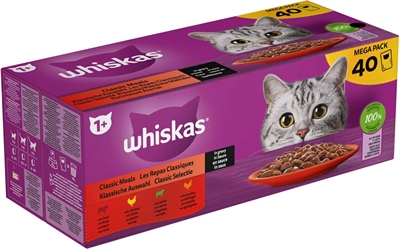 Whiskas multipack pouch adult vlees in saus | 40x85 gr