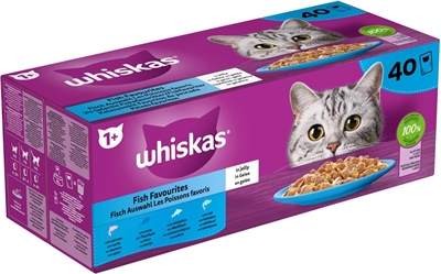 Whiskas multipack pouch adult vis selectie in gelei | 40x85 g