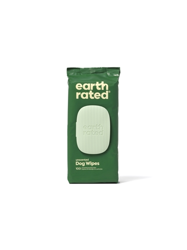 Earth rated dog wipes geurloos composteerbaar | 100 stuks 20,5x20,5 cm