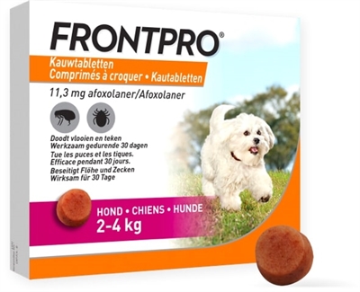 Frontline frontpro kauwtabletten | s 2-4 kg 3 tbl