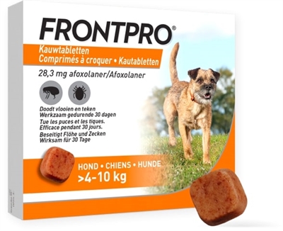 Frontline frontpro kauwtabletten | m 4-10 kg 3 tbl