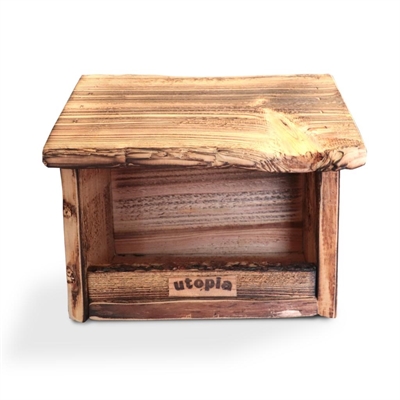 Utopia vogel voederhuisje | gebrand douglas hout 19x28x22 cm