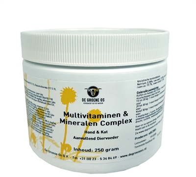 De groene os multivitaminen / mineralen complex hond / kat | 250 gr