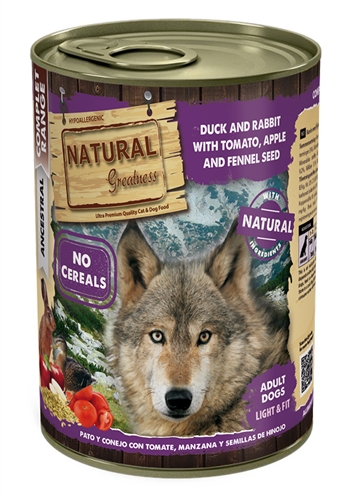 Natural greatness duck & rabbit zaad | tomaat, appel, venkel 400 gr