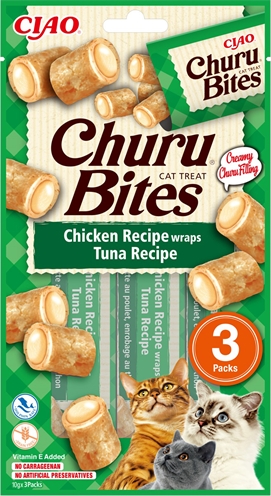 Inaba churu bites kat - kip & tonijn wraps | 3x10 gram