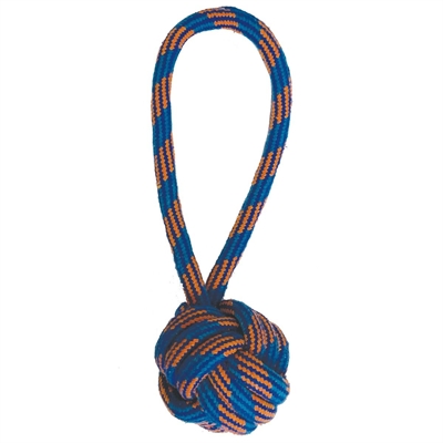 Happy pet ropee bal tugger flostouw | blauw/oranje 26x9x10 cm