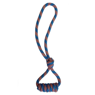 Happy pet knoop en spoel tugger flostouw blauw / oranje