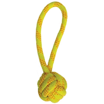 Happy pet ropee bal tugger flostouw geel / oranje